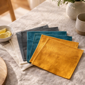 Lot de 2 serviettes de table recyclées Delia 41 x 41