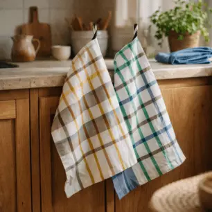 Set of 2 Archie tea towels, 70 x 50