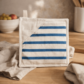 Manique 2 en 1 Nalou Ivoire/bleu 20 x 20