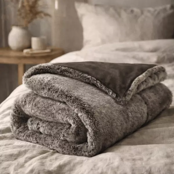 Kinta fleece-look throw 130 × 160 cm