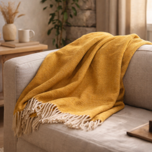 Plaid uni recyclé Isabel 130 x 160