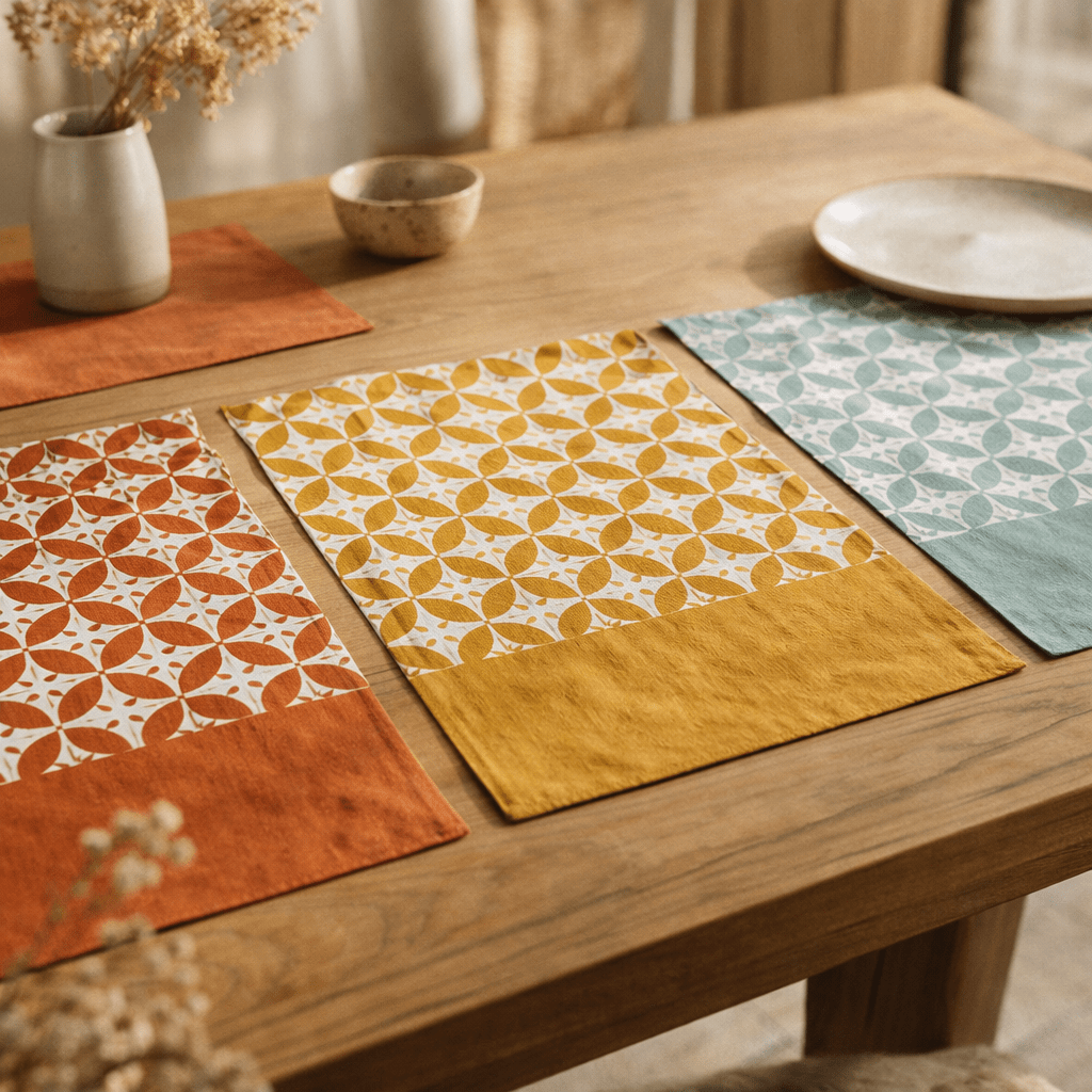 Set de table enduit Fatou recyclé 33 x 48 (IA)