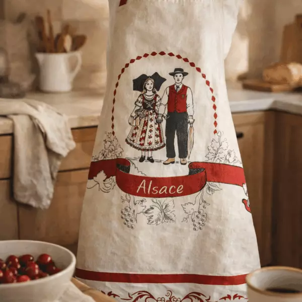 Tipisch Ecru kitchen apron, 72 x 84