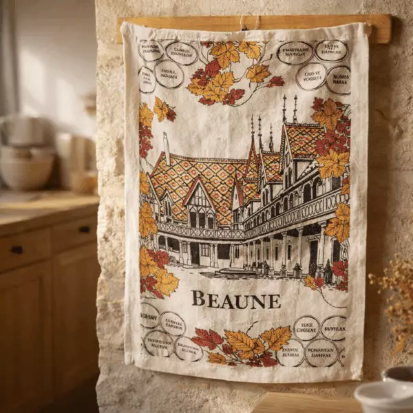 Paño de cocina Beaune, color crudo, 72 x 48