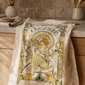 Torchon Champagne Art Nouveau Ecru 48 x 72