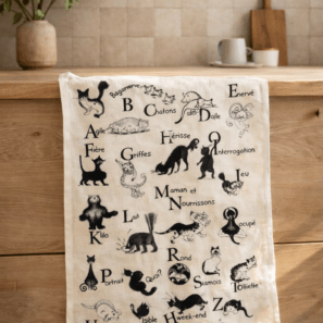 Torchon Dubout Abécédaire Ecru 48 X 72