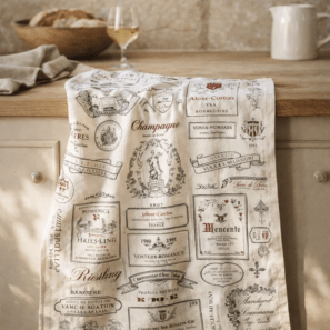 Torchon Étiquettes de vins Ecru 48 X 72