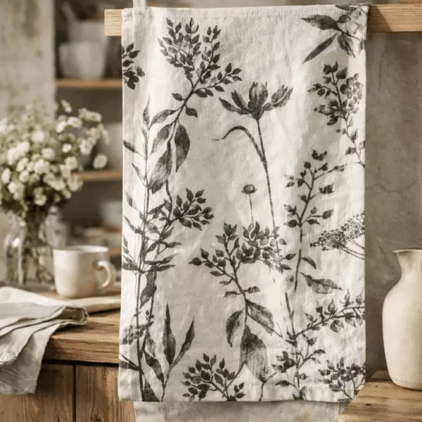 Isam-Geschirrtuch mit Blumenmuster „Ombre“, 50 x 70