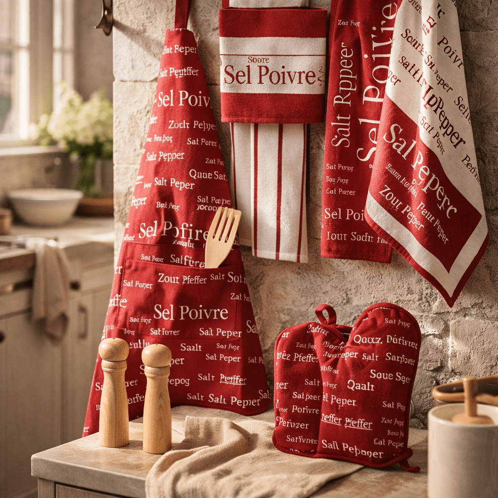 Torchon Imprimé Sel & Poivre (IA)