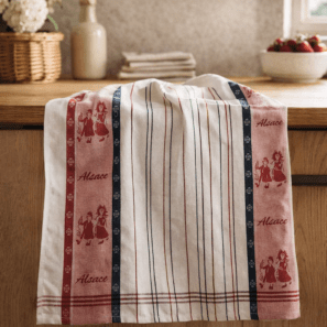 Torchon Jacquard Lisel Rouge 70 x 50