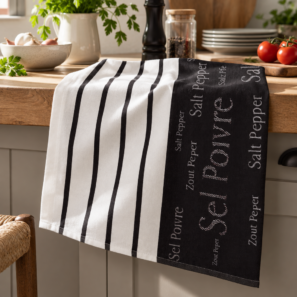 Trapo de cocina jacquard Sal y pimienta