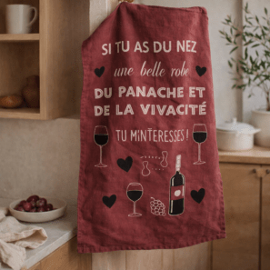 Torchon Le panache et la vivacité 50 X 70