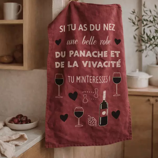 Tea towel: ‘Panache and Vivacity’ 50 x 70