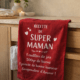 Torchon Message Super Maman Rouge 50 x 70 (IA)