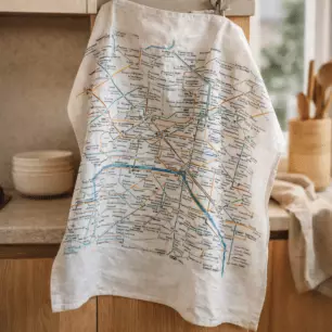 RATP White Tea Towel 72 x 48