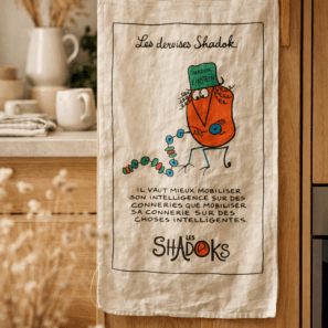 Torchon Shadoks Einstein Ecru 48 x 72