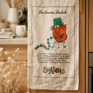 Shadoks Einstein Tea Towel, Ecru, 48 x 72