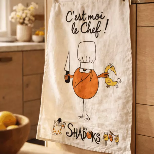 Canovaccio Shadoks “Grand Chef” color écru 48 x 72