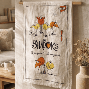 Torchon Shadoks Ils pompaient Ecru 48 x 72