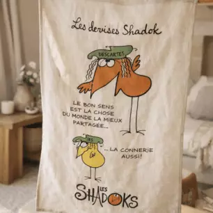 Shadoks ‘Common Sense’ Tea Towel, Ecru, 48 x 72
