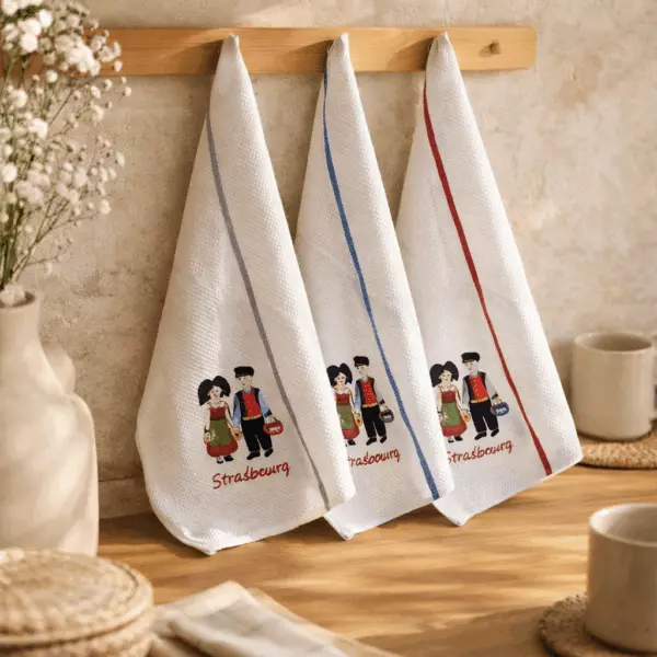 Strasbourg Children’s Couple Honeycomb Tea Towel 50 x 70
