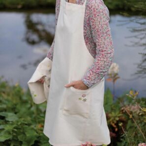 Tablier de cuisine Gardenia recyclé Ecru 110 x 80