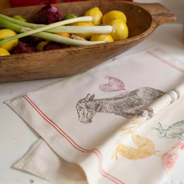 Farmhouse Tea Towel Ecru 48 x 72