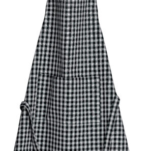 Tablier de cuisine recyclé Billie Noir/gris 80 x 85