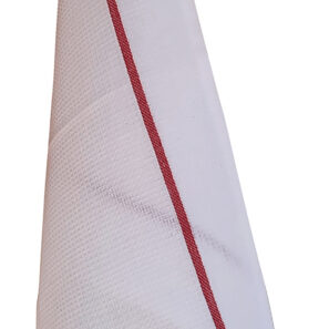 Torchon Nid d'abeilles Couple Enfants Alsace Blanc/Rouge 50 x 70