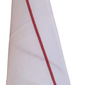 Torchon nid d'abeilles Cigogne Harz Strasbourg Blanc/Rouge 50 x 70