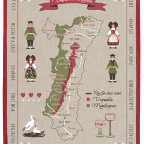 Torchon Vignoble d'Alsace Ficelle 50 x 70