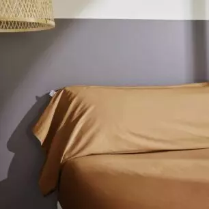 Federa per cuscino a rullo BALLY in percalle, colore « Havane »