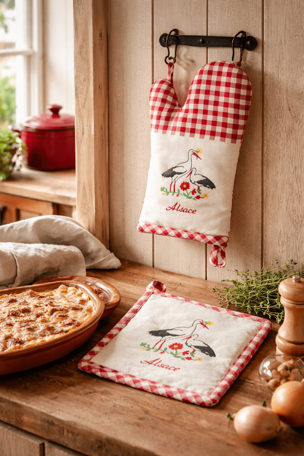 Lot Gant de cuisineManique Blom Ecru 18 x 28