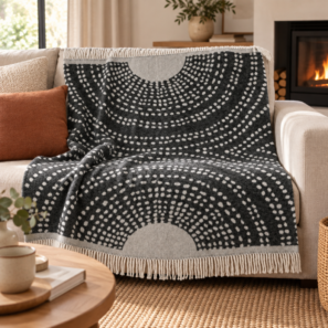 Recyceltes Plaid Taina Carbone 127 x 160