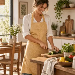 Bio Freedom Bamboo kitchen apron 72 x 85
