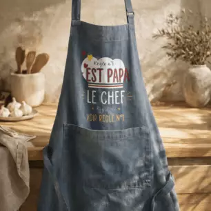 Küchenschürze „Chef Papa Jeans“ 72 x 90