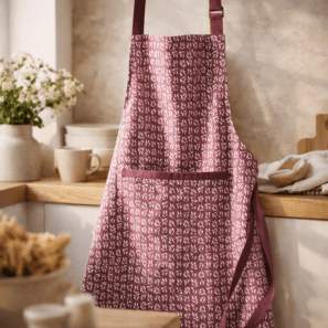 Tablier de cuisine enduit Pompei Orchidée 72 x 85