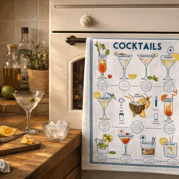 Assorted Cocktail Tea Towel 50 x 70