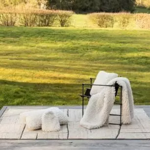 Coussin Noam Neige - Neige, 45 x 45