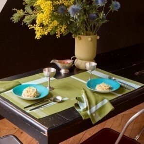Lot de 2 sets de table La nonna 40 x 50 x 1 - Pistacchio