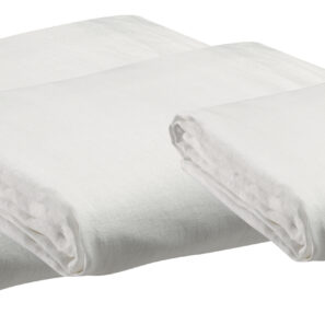 Drap housse stonewashed Zeff Blanc