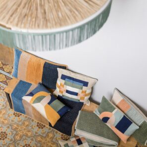 Cojín bordado Bertille 45 x 45