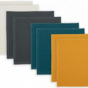 Lot de 2 serviettes de table recyclées Delia 41 x 41