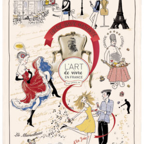 Torchon Imprime Art de Vivre Ecru 48 X 72