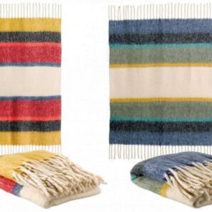 Plaid rayé recyclé Isabel 130 x 160