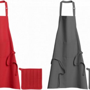 Lot Tablier de cuisine et manique Dona recyclé 85 x 72