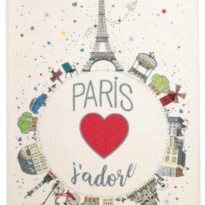 Torchon Planète Paris Ecru 48 x 72