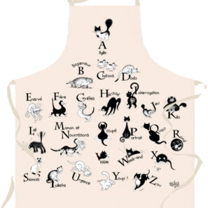 Tablier Dubout Abécédaire Ecru 72 x 85