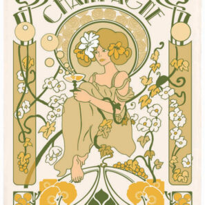 Torchon Champagne Art Nouveau Ecru 48 x 72