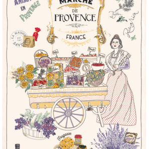 Torchon Les marchés de Provence Ecru 48 x 72